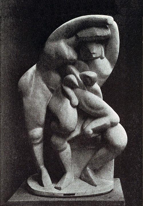 Alexander_Archipenko,_La_Vie_Familiale,_Family_Life,_1912