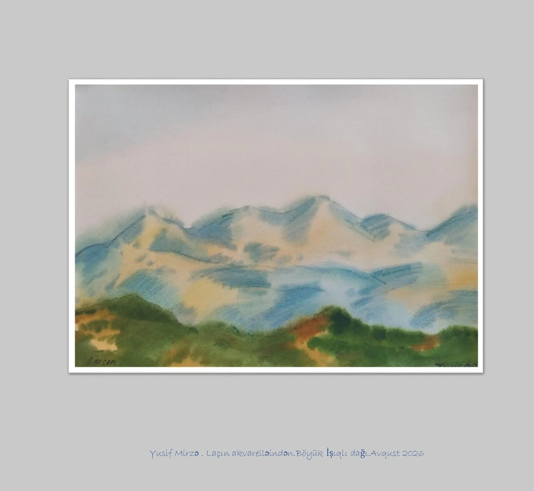 Mountains. From the Lachin Watercolors series.